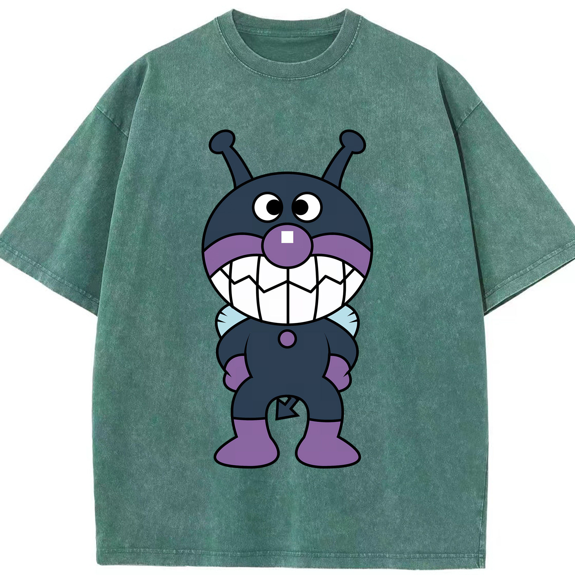 （画像用） アンパンマン Anpanman 綿100% ヴィンテージ風 半袖Tシャツ（フロントプリント）